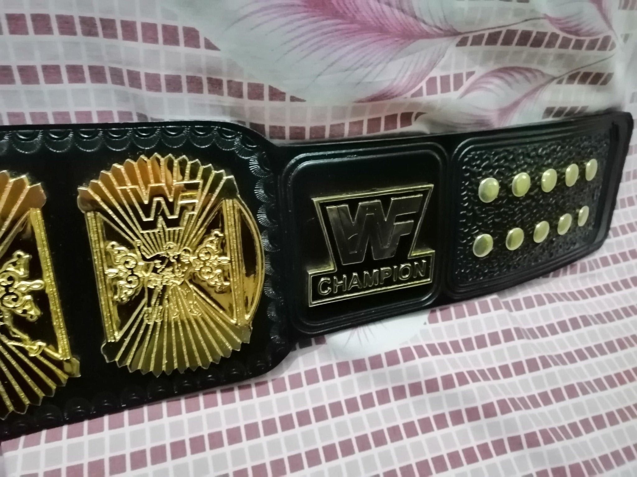 WWF WINGED EAGLE 24K GOLD Championship Title Belt - Zees Belts
