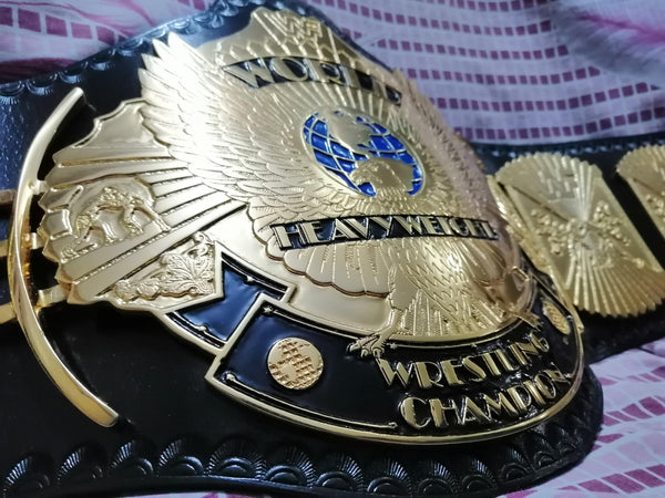 WWF WINGED EAGLE 24K GOLD Championship Title Belt - Zees Belts