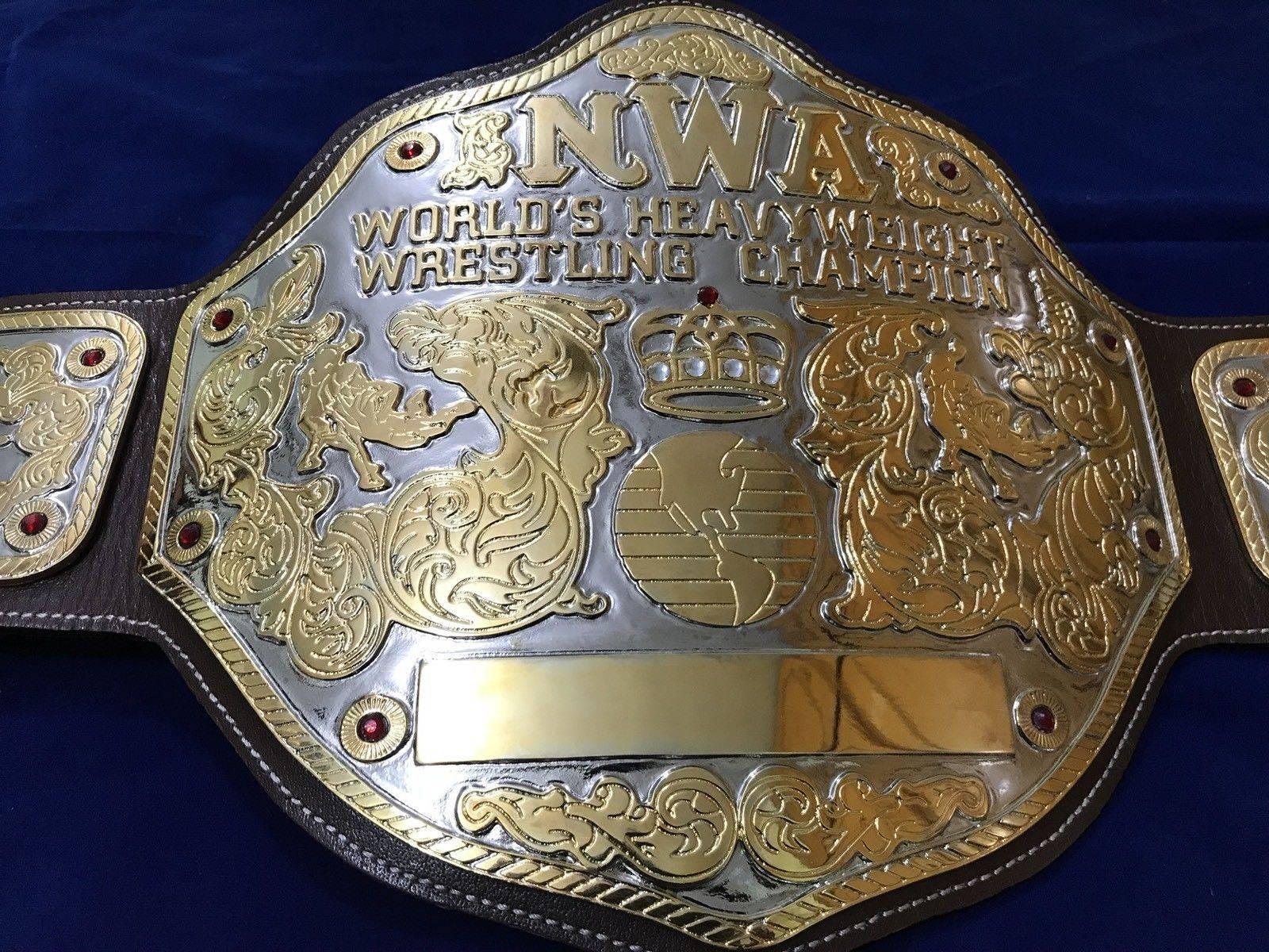 NWA BIG GOLD 24K GOLD Zinc Championship Belt - Zees Belts