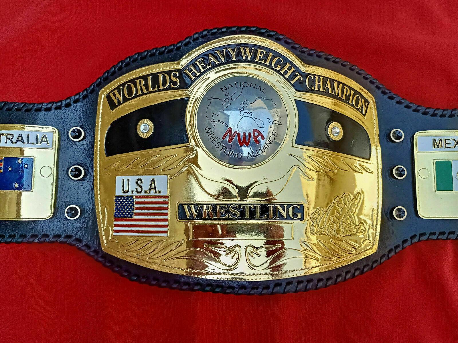 NWA DOMED GLOBE HEAVYWEIGHT Zinc Championship Title Belt - Zees Belts