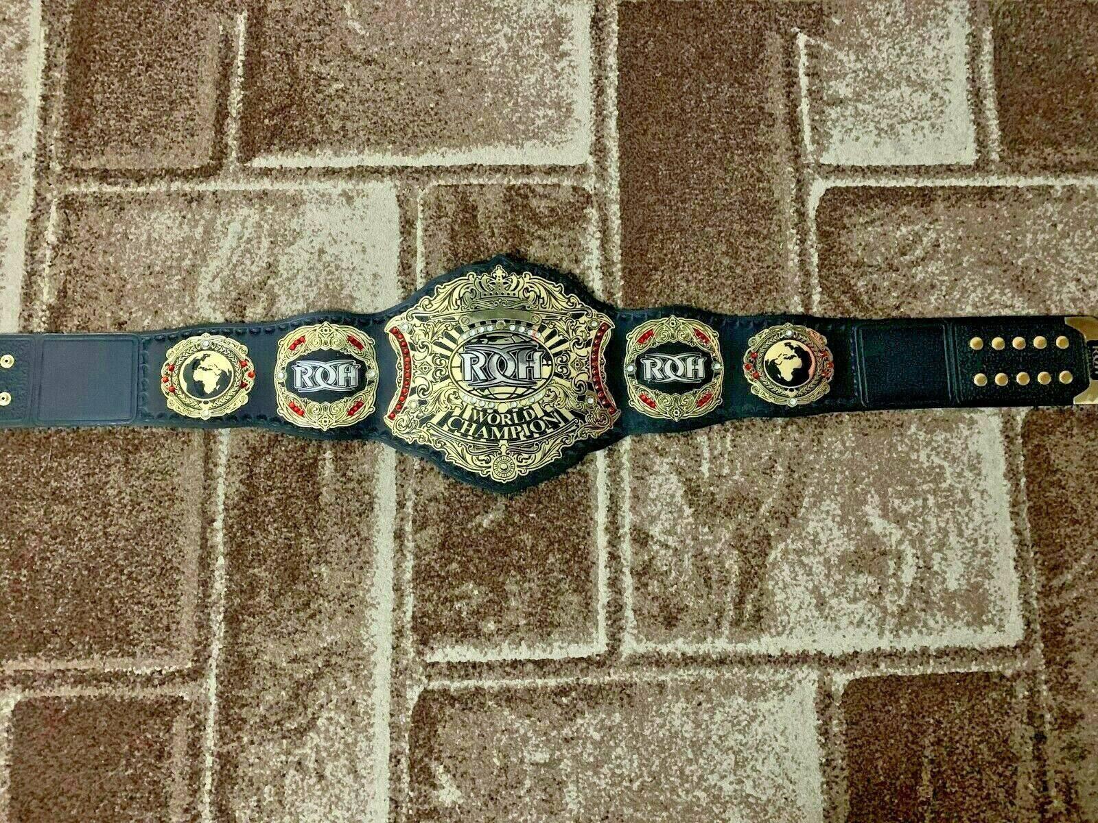 ROH WORLD TELEVISION Brass Championship Belt - Zees Belts