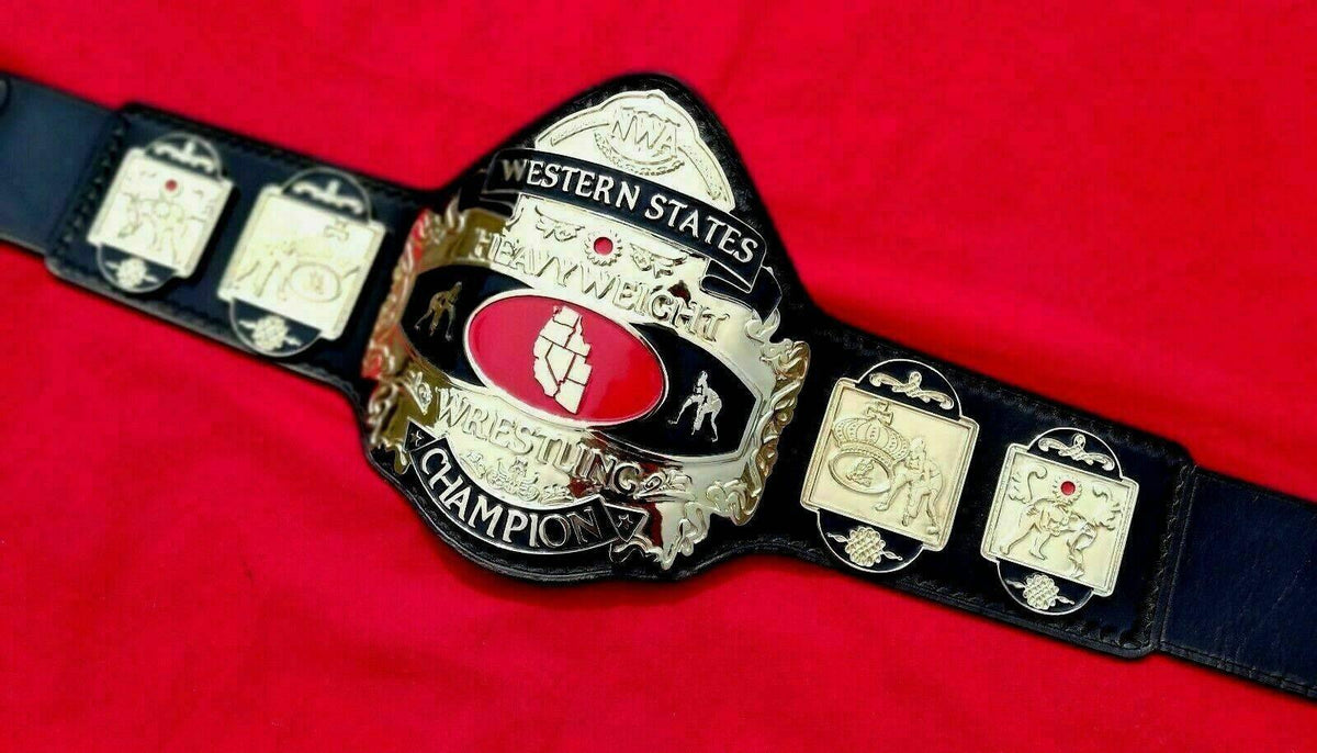  STANE NWA Big 24K Gold Zinc Championship Belt Silver, Black  One Size : Sports & Outdoors