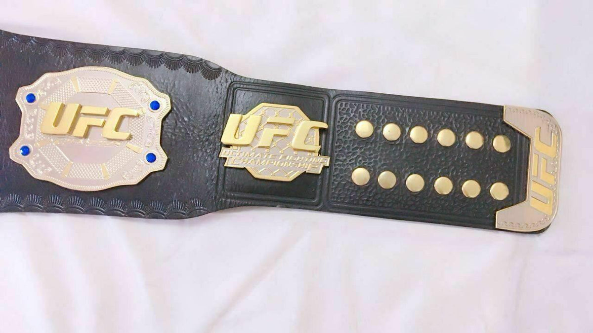 UFC Brass Double Stacked Championship Belt Zees Belts