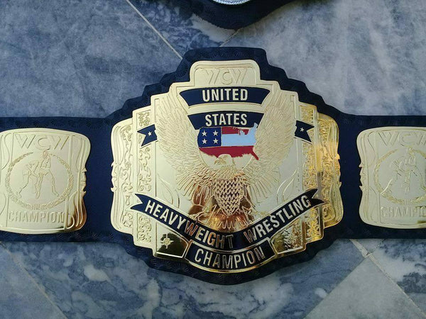 WCW UNITED STATES HEAVYWEIGHT Brass Championship Belt - Zees Belts