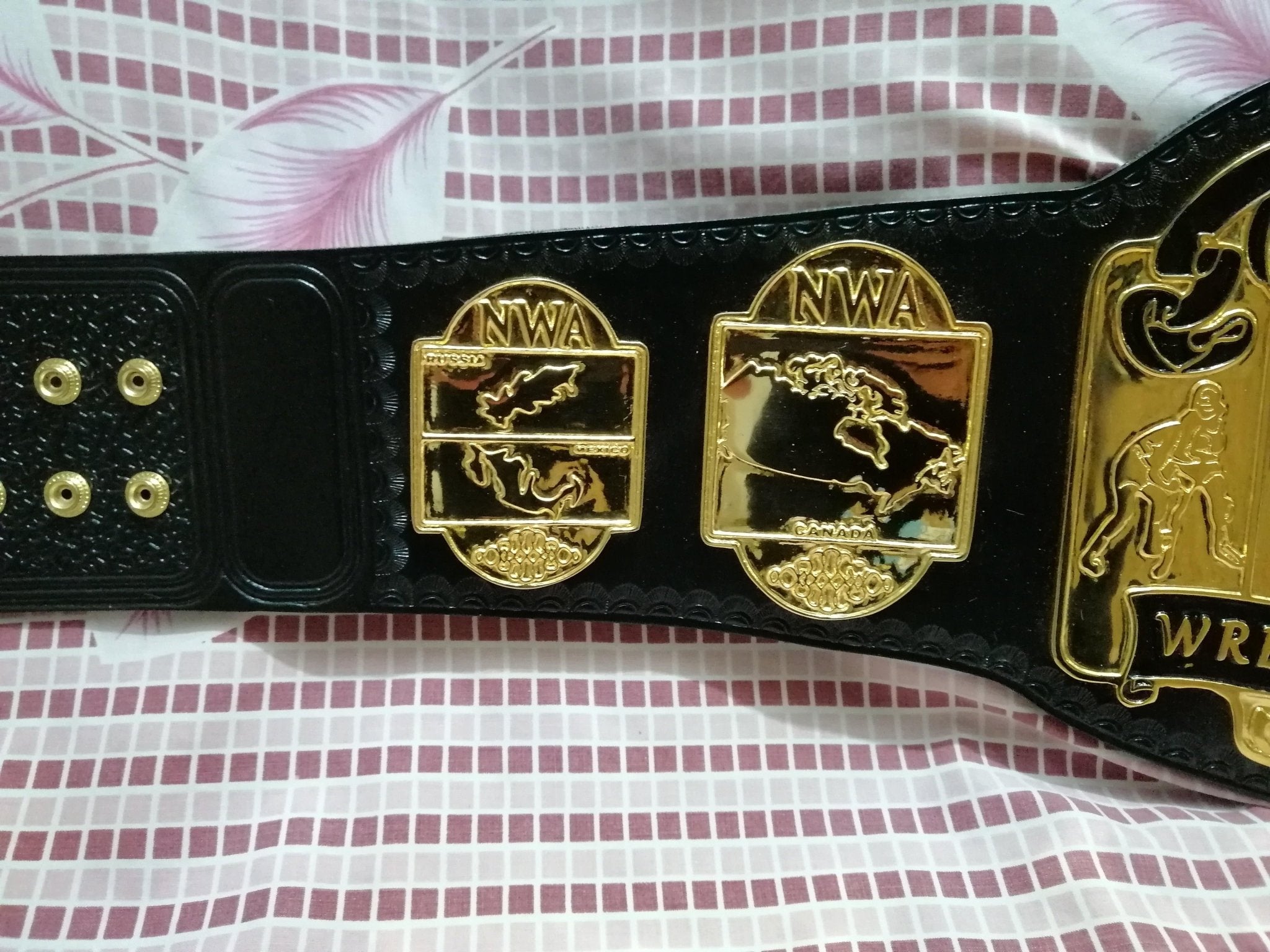 NWA WORLD TAG TEAM 24K GOLD Zinc Wrestling Championship Belt - Zees Belts