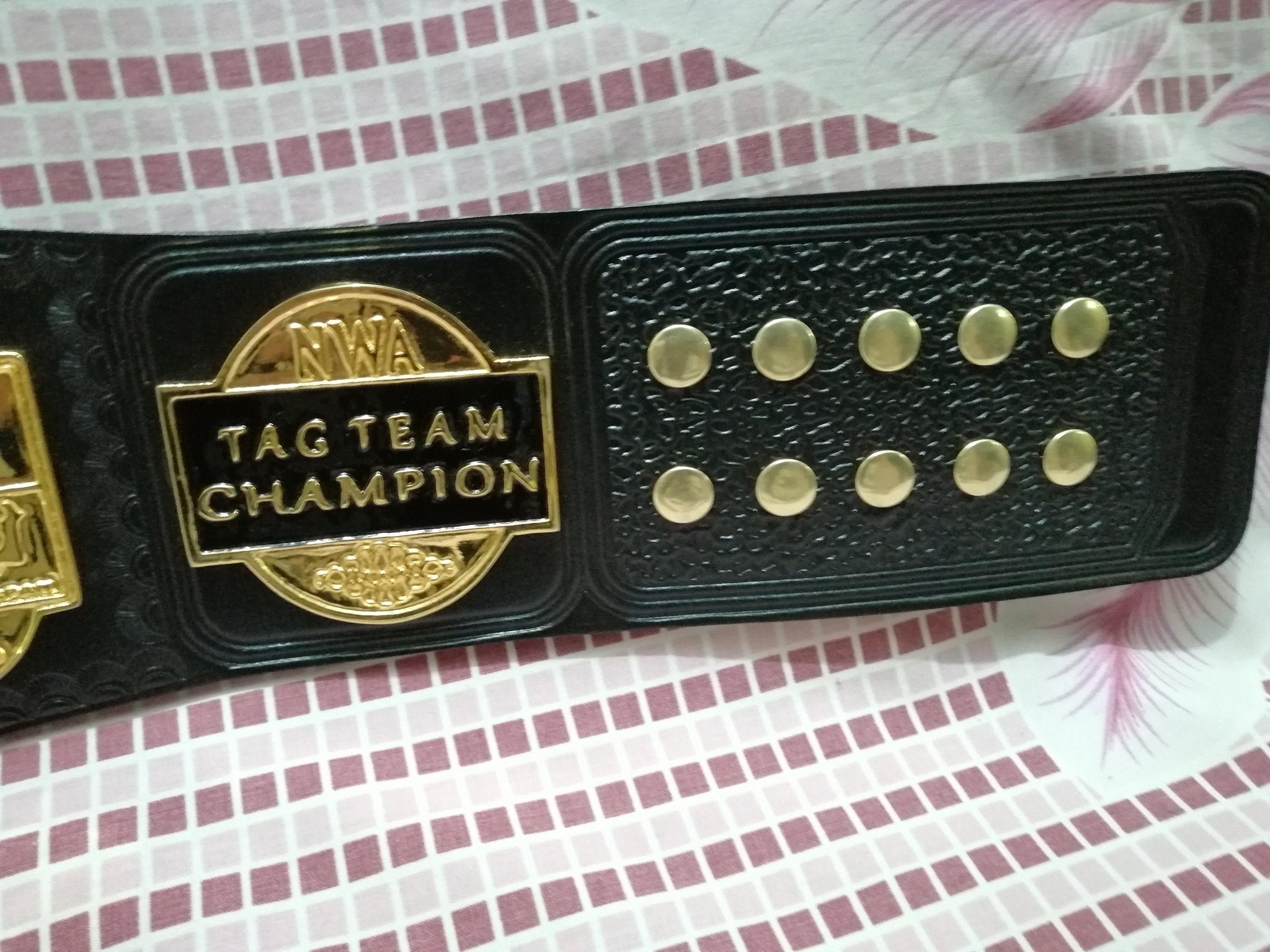 NWA WORLD TAG TEAM 24K GOLD Zinc Wrestling Championship Belt - Zees Belts