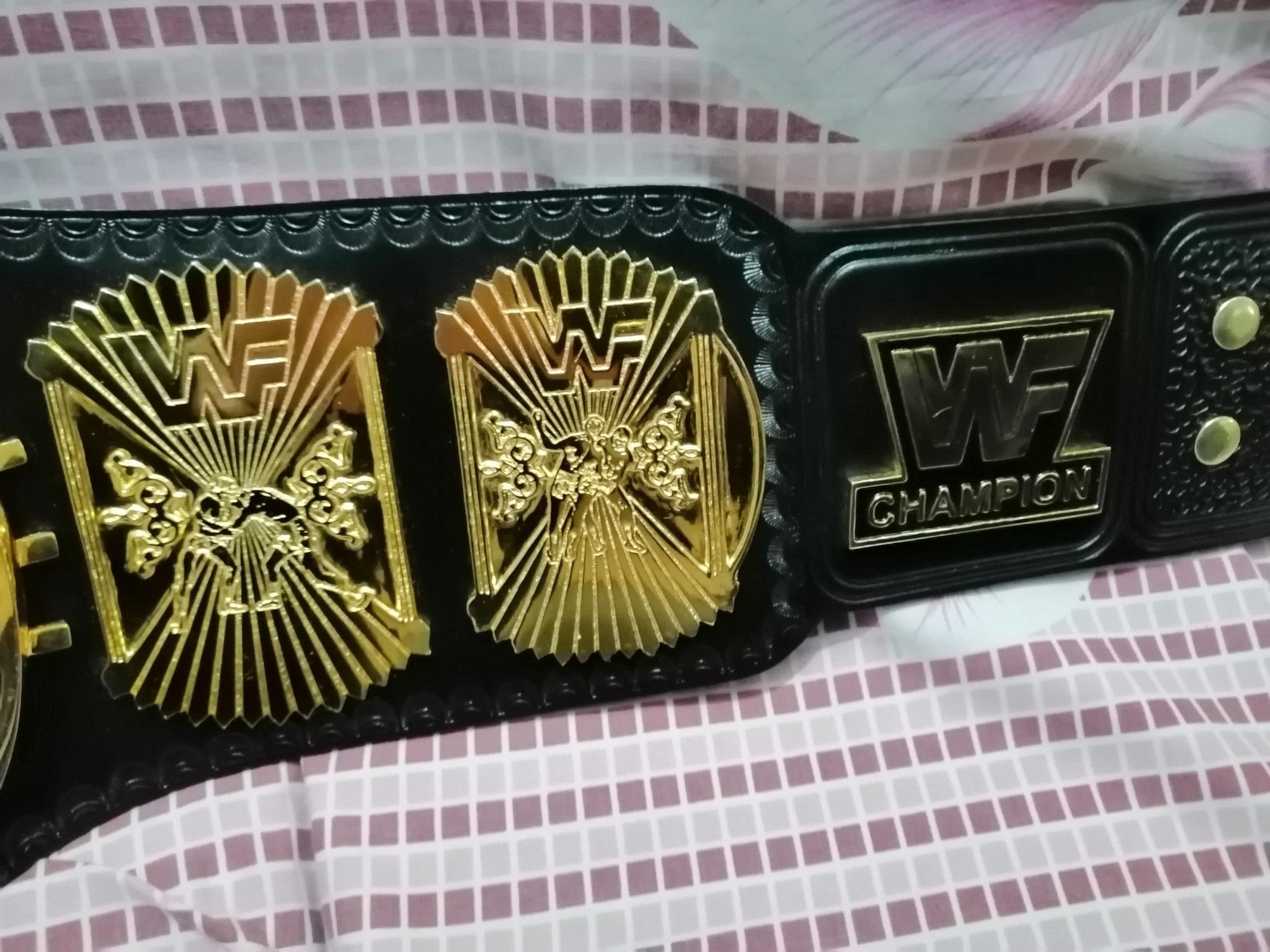 WWF WINGED EAGLE 24K GOLD Championship Title Belt - Zees Belts