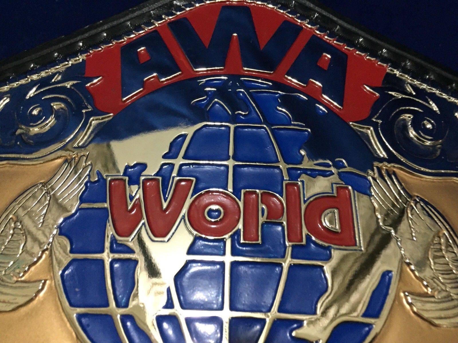 AWA WORLD TAG TEAM 24K GOLD Championship Belt