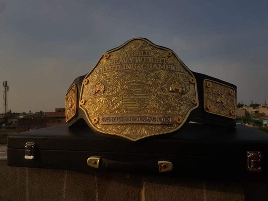 WCW 3D BIG GOLD CRUMRINE CNC MADE CHAMPIONSHIP BELT - Zees Belts