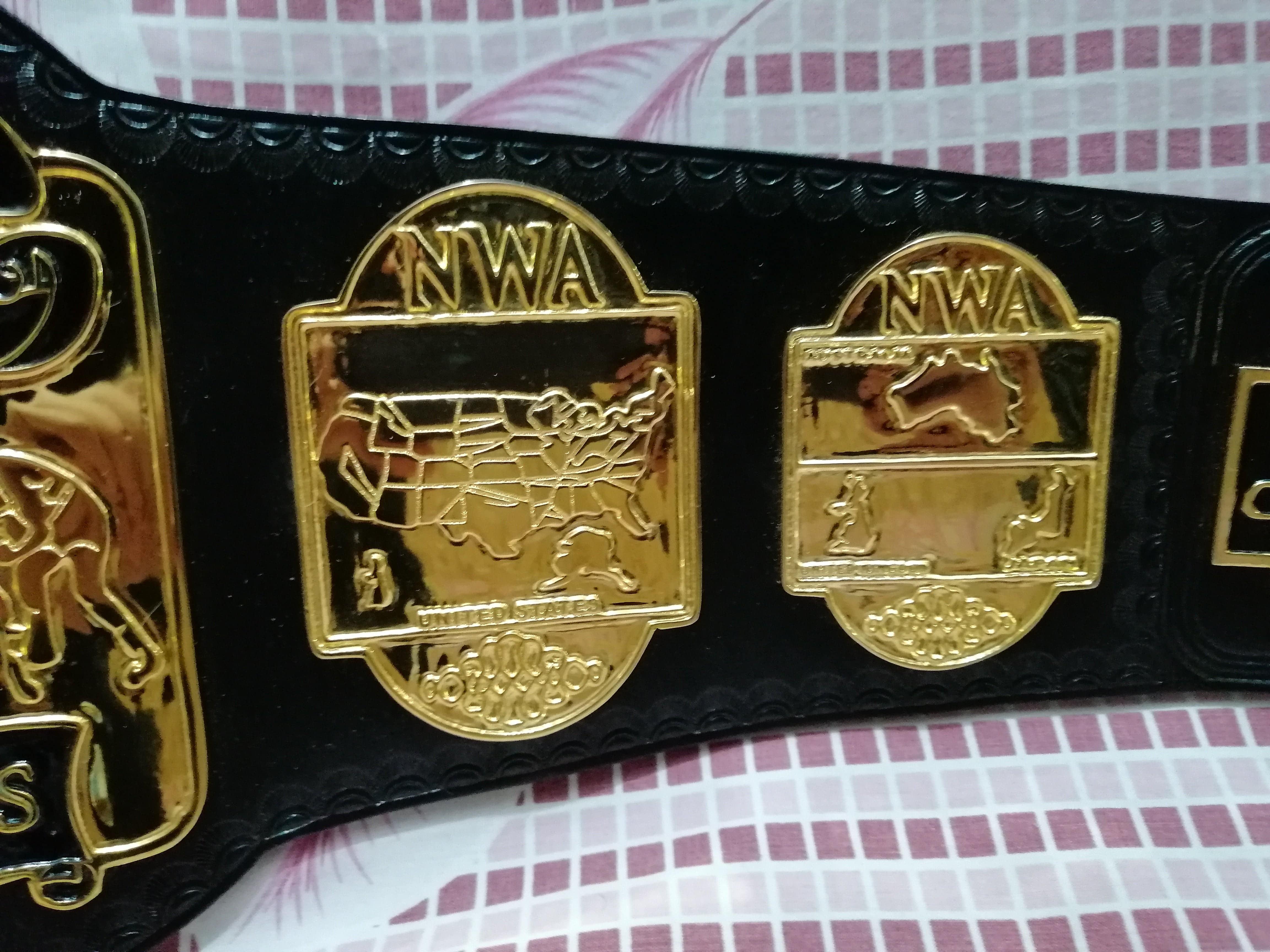 NWA WORLD TAG TEAM 24K GOLD Zinc Wrestling Championship Belt - Zees Belts