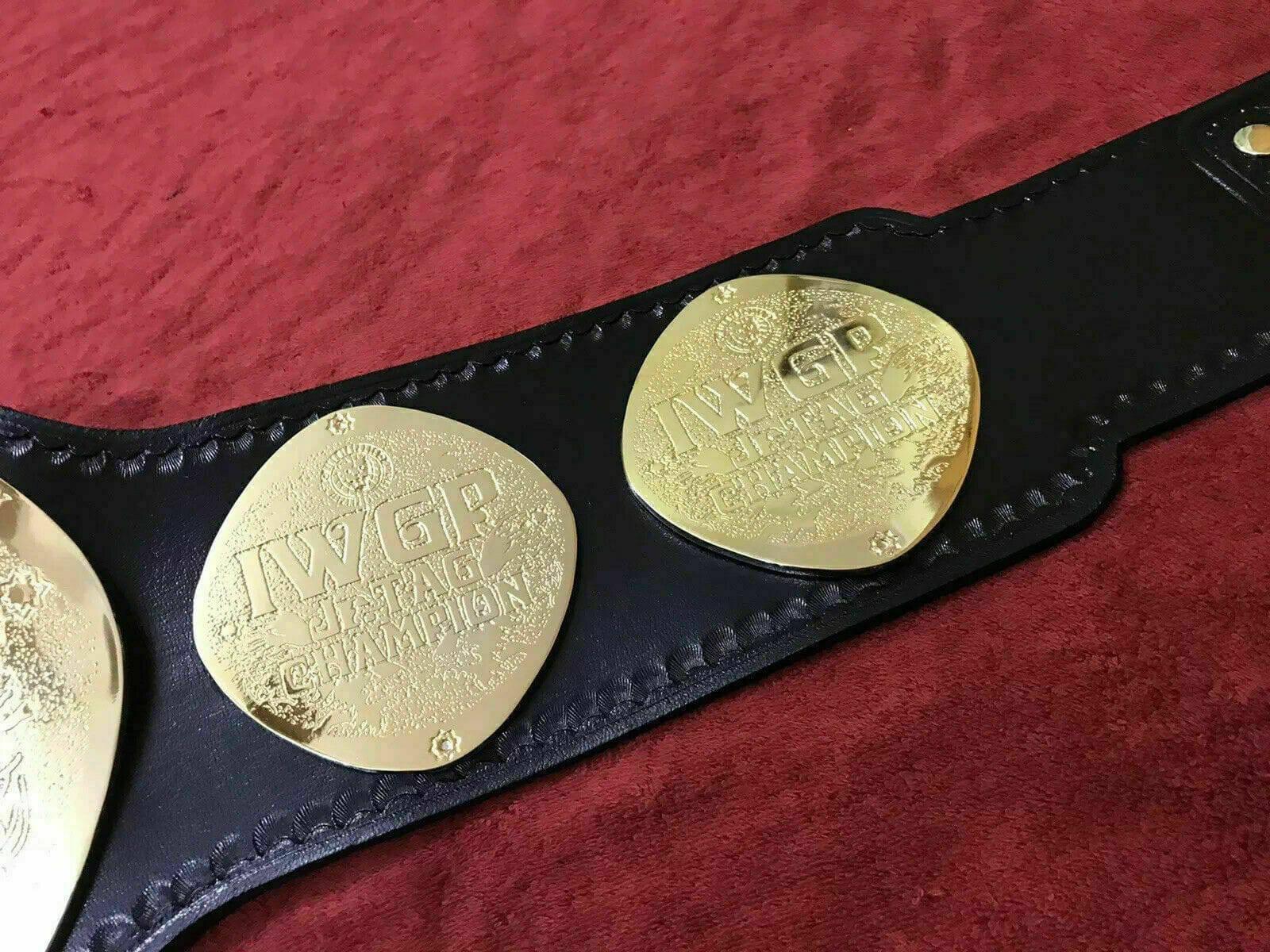 Jr Custom Belt IWGP JR TAG TEAM 24K GOLD Championship Belt - Zees Championship Belts
