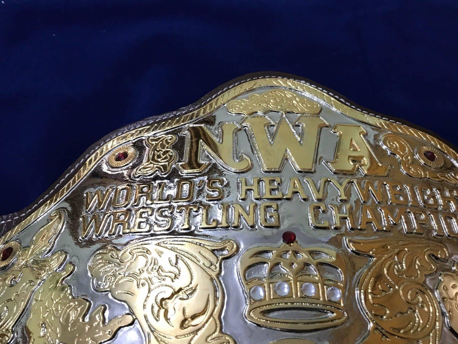 NWA BIG GOLD 24K GOLD Zinc Championship Belt