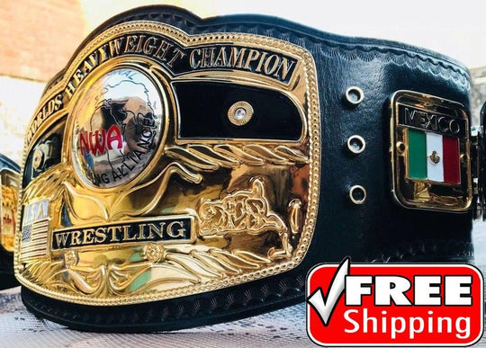 NWA DOMED GLOBE HEAVYWEIGHT 24K GOLD Championship Belt - Zees Belts