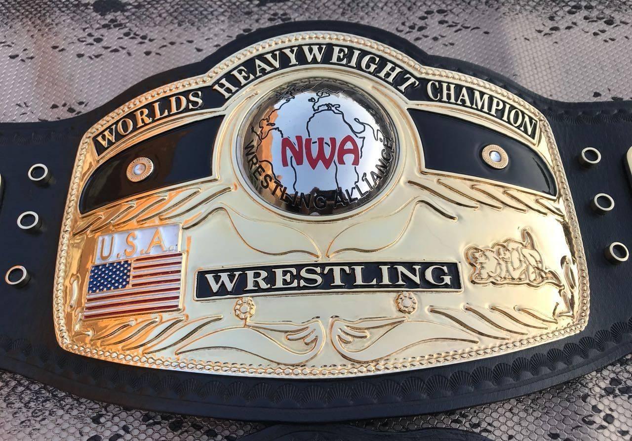 NWA DOMED GLOBE HEAVYWEIGHT 24K GOLD Championship Belt - Zees Belts