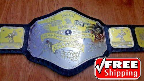 NWA NATIONAL HEAVYWEIGHT Brass Championship Belt - Zees Belts