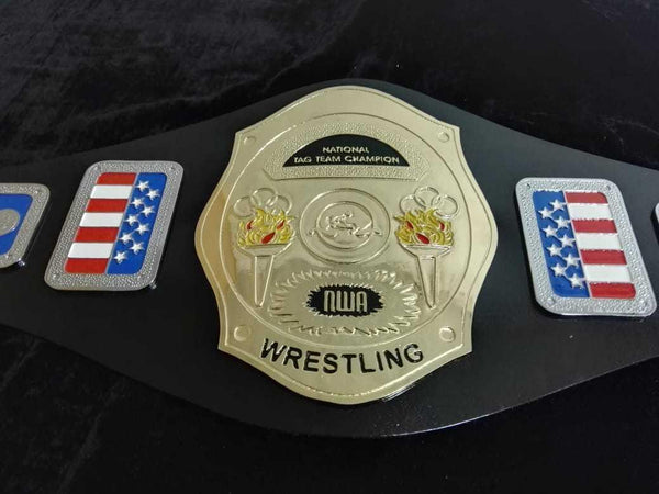 NWA NATIONAL TAG TEAM Zinc Championship Belt - Zees Belts