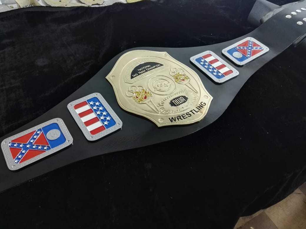 NWA NATIONAL TAG TEAM Zinc Championship Belt - Zees Belts