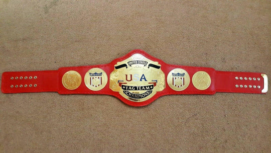 NWA US TAG TEAM Brass Championship Belt - Zees Belts