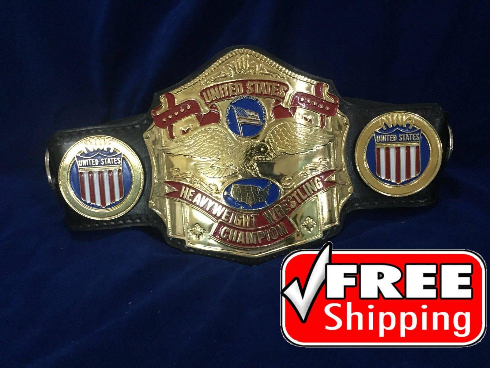 NWA UNITED STATES HEAVYWEIGHT 24K GOLD Zinc Championship Belt - Zees Belts