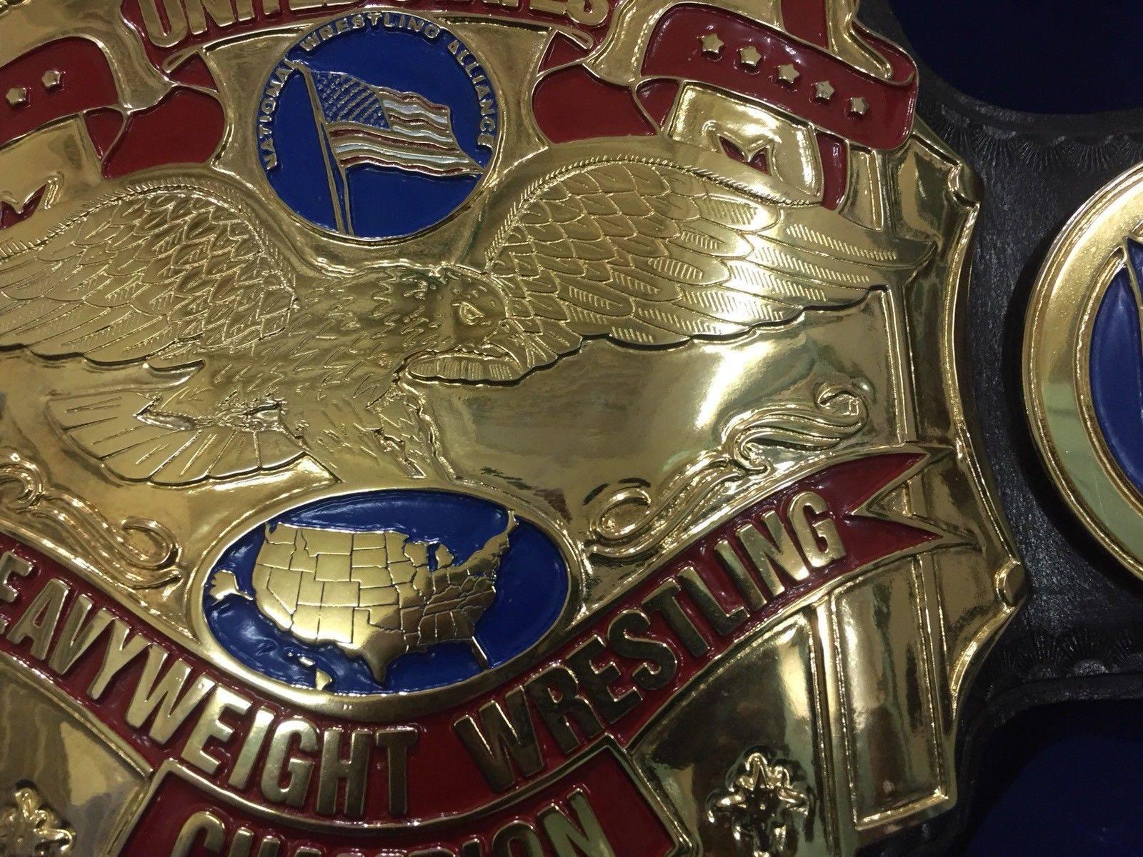 NWA UNITED STATES HEAVYWEIGHT 24K GOLD Zinc Championship Belt