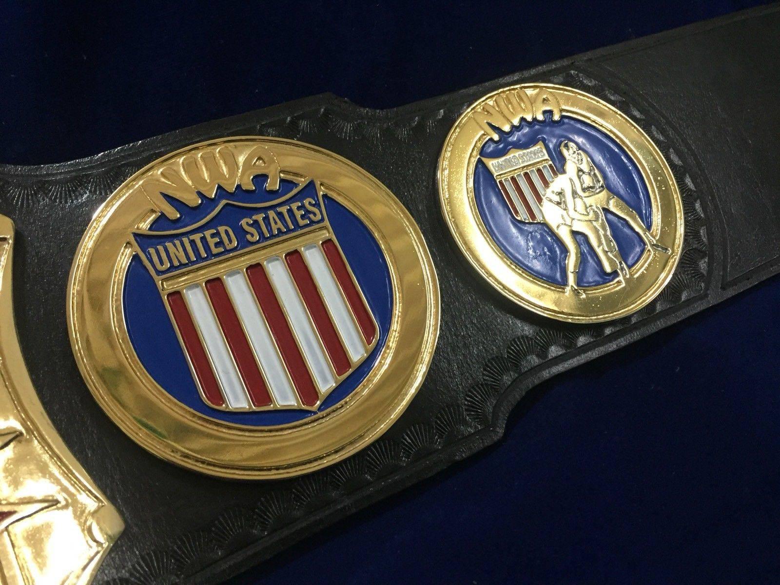 NWA UNITED STATES HEAVYWEIGHT 24K GOLD Zinc Championship Belt