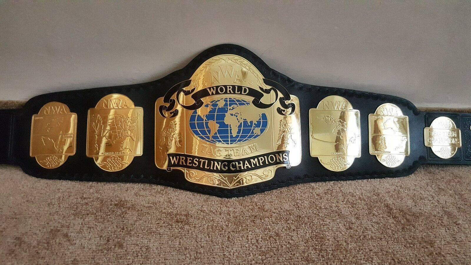 NWA WORLD TAG TEAM Brass Championship Belt - Zees Belts