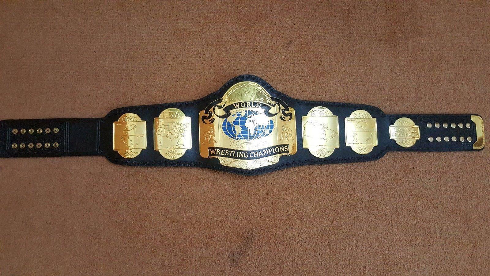 NWA WORLD TAG TEAM Brass Championship Belt - Zees Belts