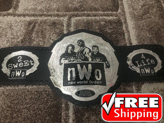 NWO NEW WORLD ORDER Brass Championship Belt - Zees Belts