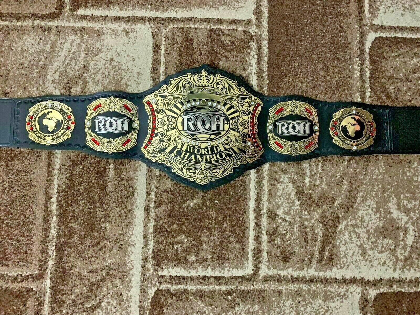 ROH WORLD TELEVISION Brass Championship Belt - Zees Belts