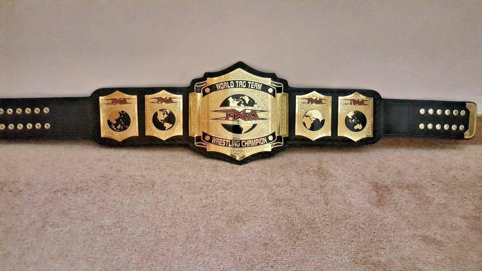 TNA WORLD TAG TEAM Brass Championship Belt - Zees Belts