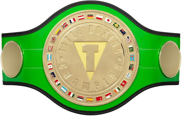 TITLE BOXING GREEN BELT Championship Belt - Zees Belts