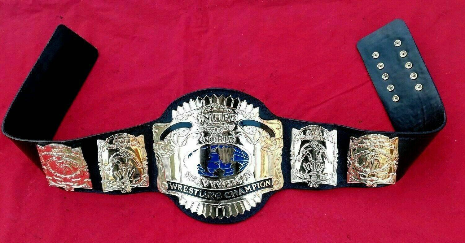 USWA UNIFIED HEAVYWEIGHT 24K GOLD Zinc Championship Belt - Zees Belts