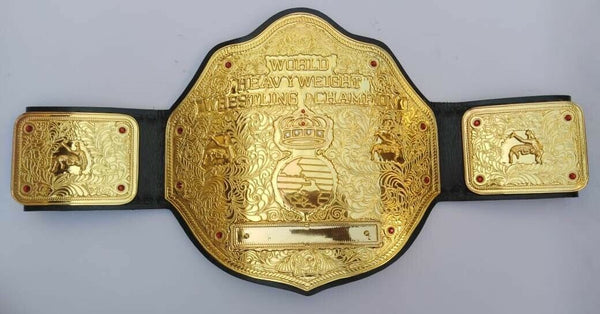 WCW BIG GOLD Zinc Championship Title Belt - Zees Belts