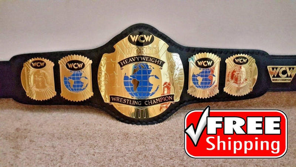 WCW WORLD HEAVYWEIGHT Brass Championship Belt - Zees Belts