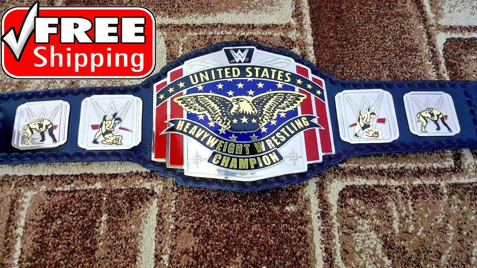 WWE UNITED STATES HEAVYWEIGHT Brass Championship Title Belt - Zees Belts