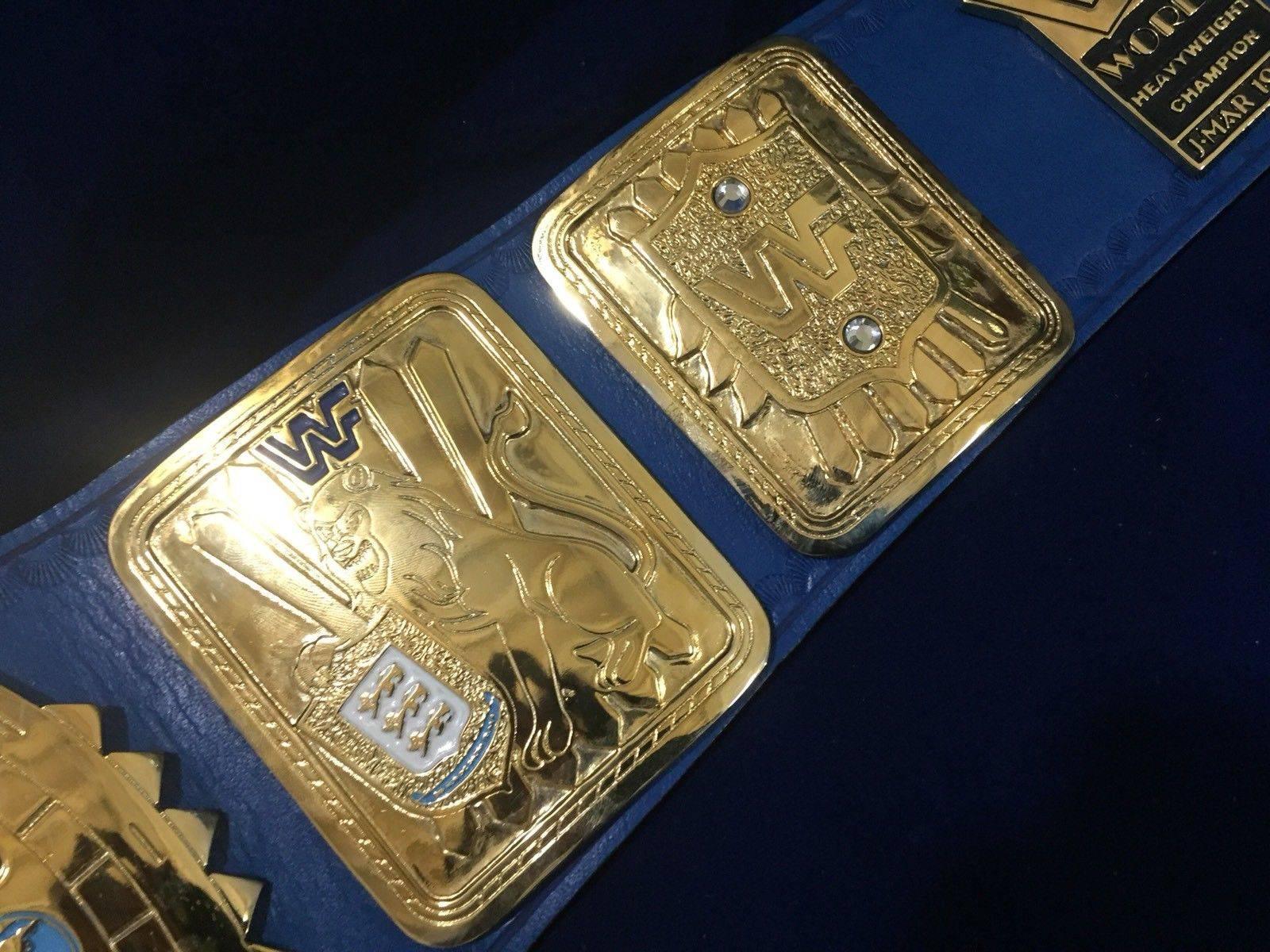 WWF BIG EAGLE ATTITUDE ERA 24K GOLD Championship Title Belt - Zees Belts