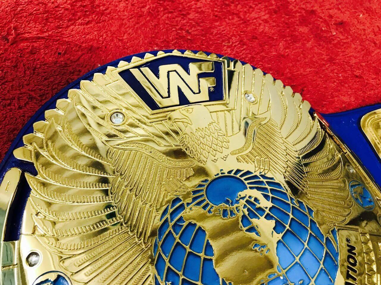 WWF BIG EAGLE ATTITUDE ERA 24K GOLD Championship Title Belt - Zees Belts