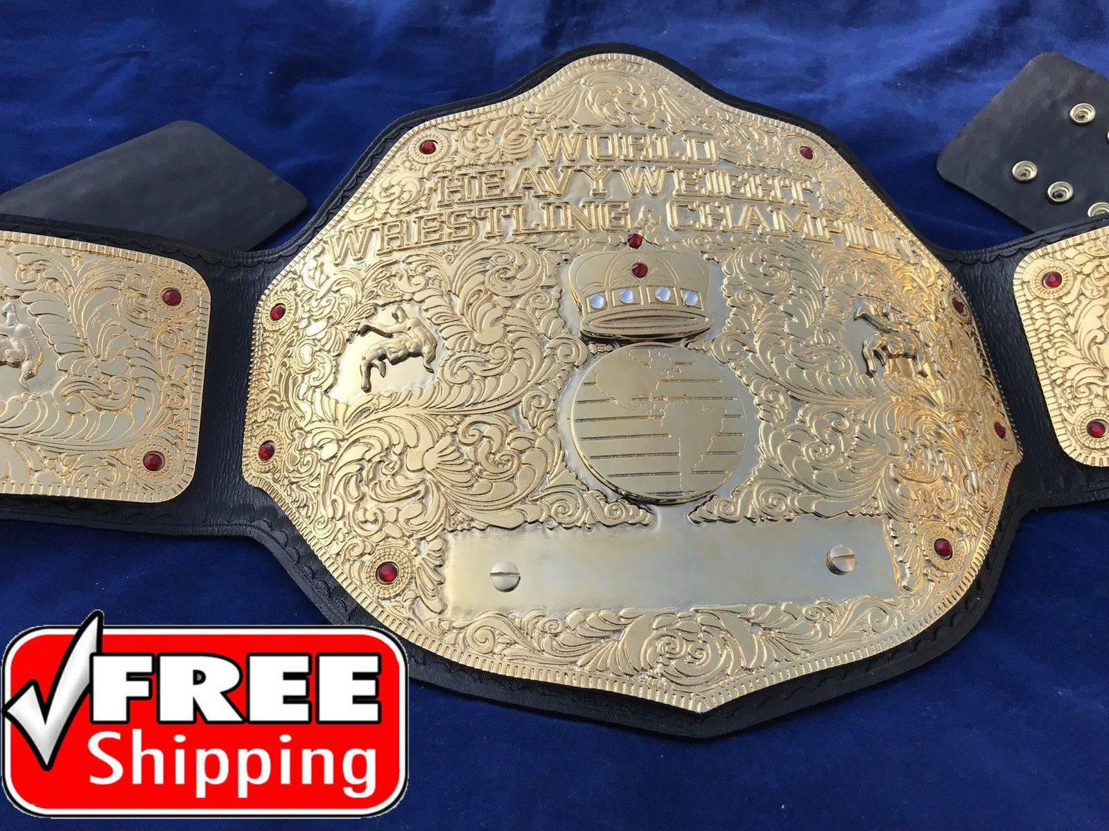 Custom Big Gold Championship Belt - Old School Wwf Wcw WWE Belt