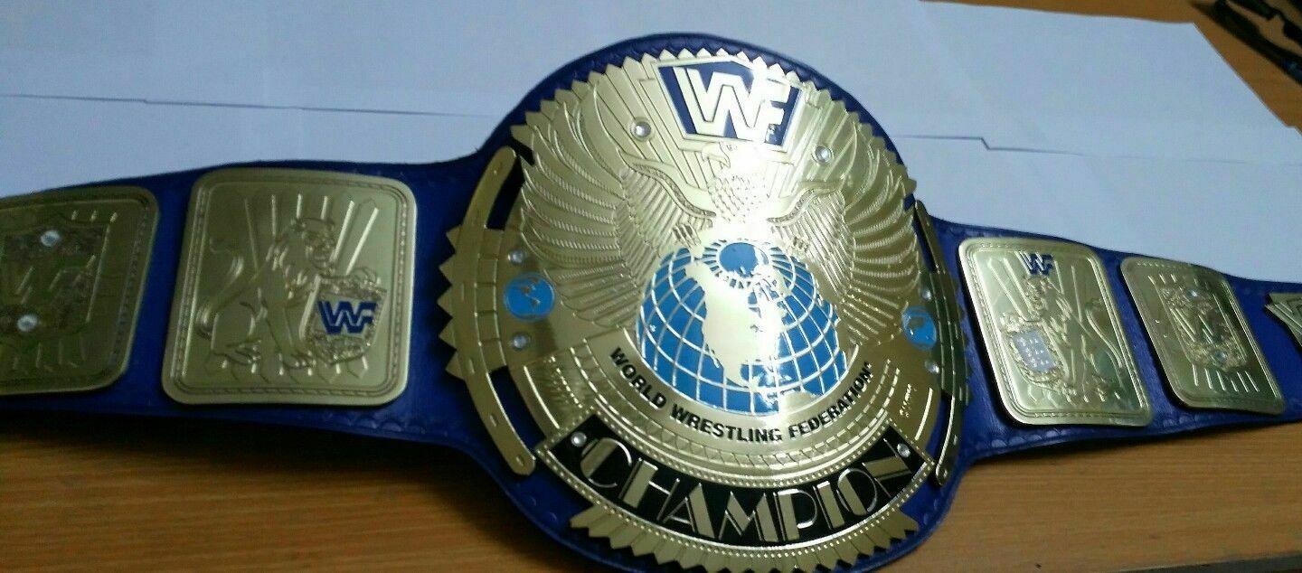 WWF BIG EAGLE ATTITUE ERA BLOCK LOGO Zinc Championship Belt - Zees Belts