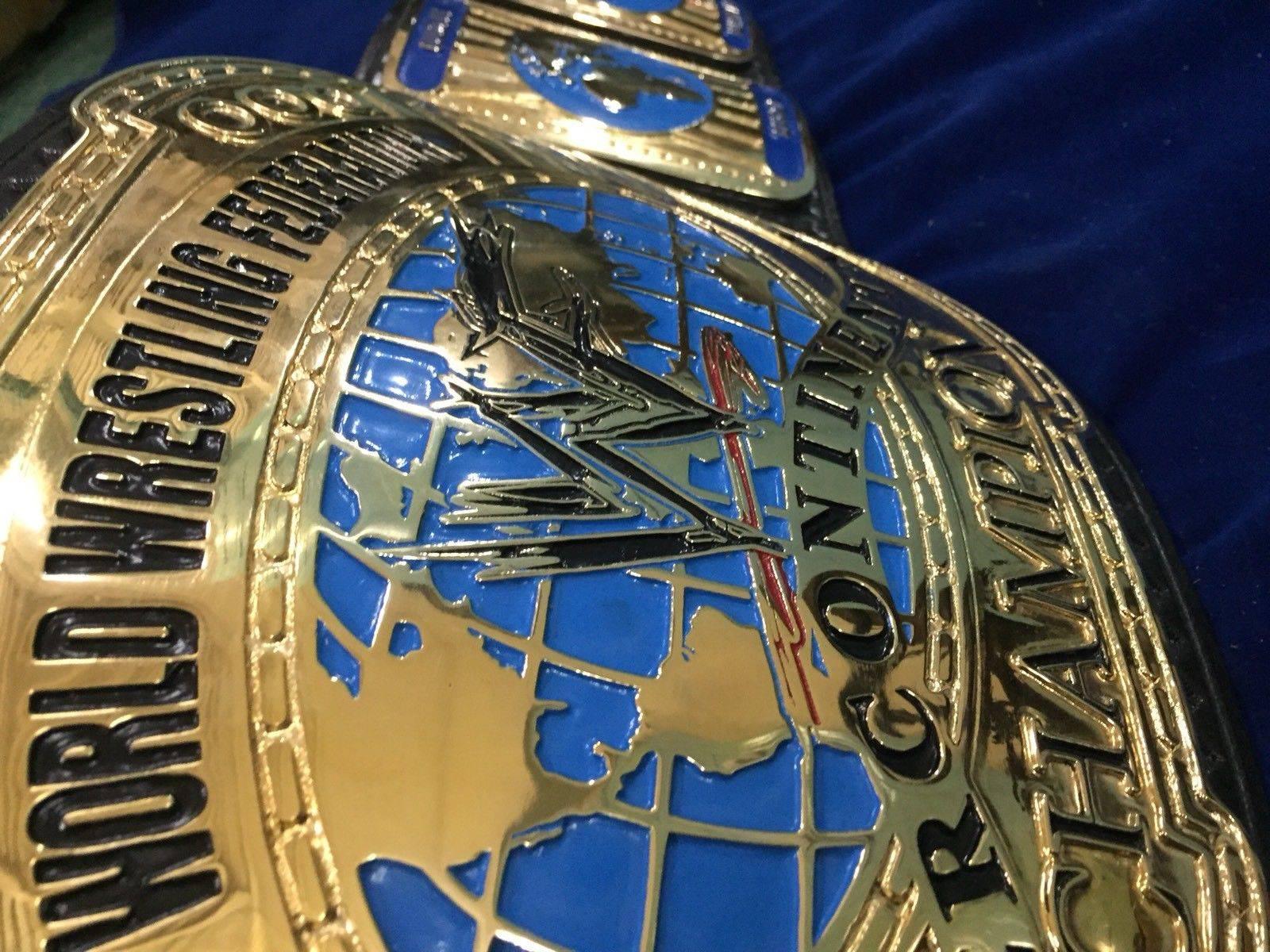 WWF INTERCONTINENTAL OVAL 24K GOLD Championship Belt - Zees Belts