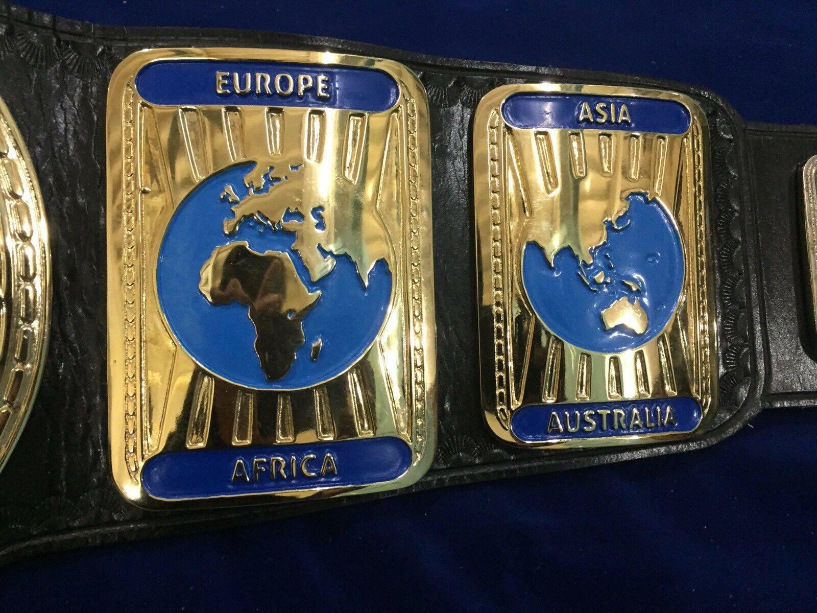 WWF INTERCONTINENTAL OVAL 24K GOLD Championship Belt - Zees Belts