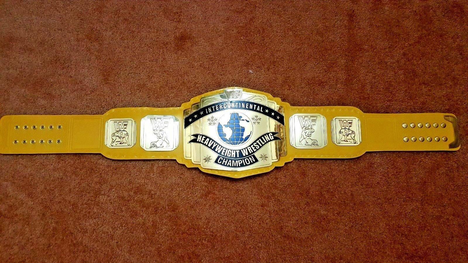 WWF INTERCONTINENTAL YELLOW Brass Championship Belt - Zees Belts