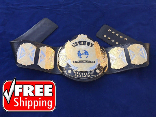 WWF WINGED EAGLE DUAL PLATED 24K GOLD Zinc Championship Belt - Zees Belts