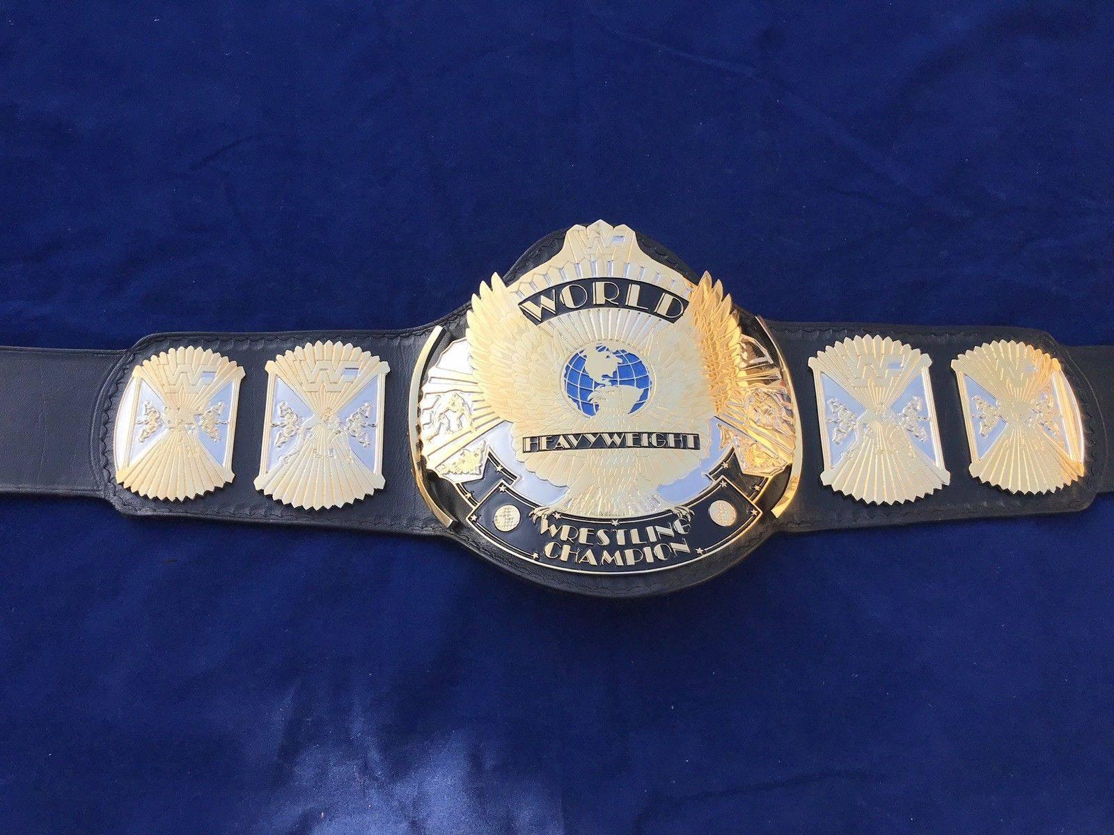 WWF WINGED EAGLE DUAL PLATED 24K GOLD Zinc Championship Belt - Zees Belts