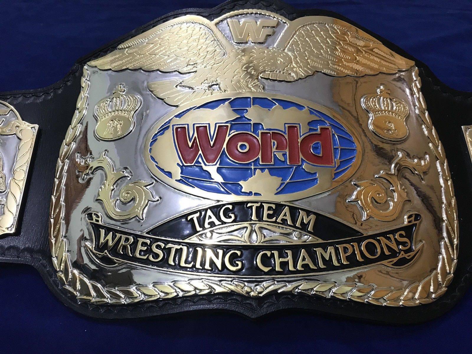 WWF WORLD TAG TEAM DUAL PLATED 24K GOLD Zinc Championship Belt - Zees Belts