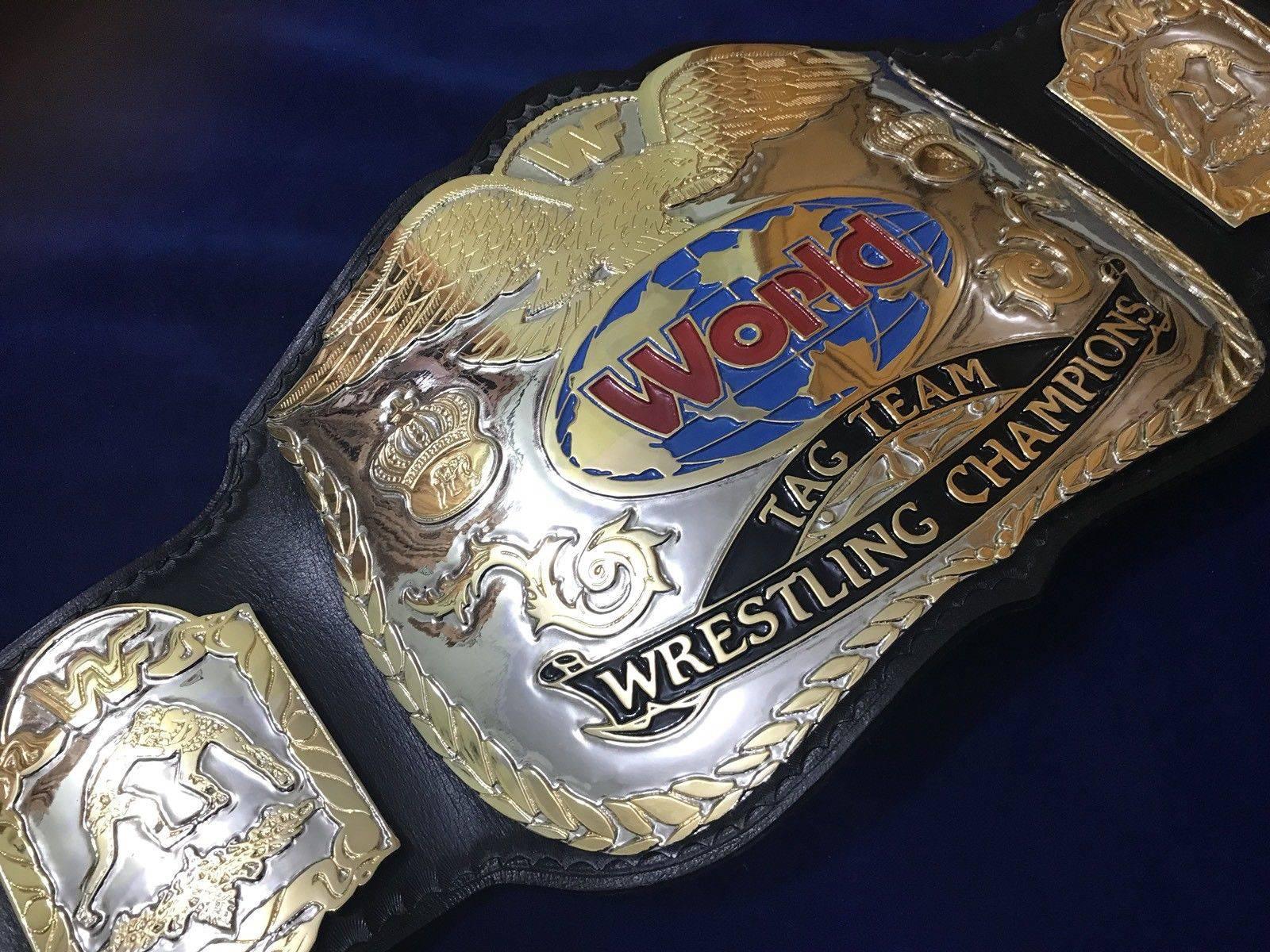 WWF WORLD TAG TEAM DUAL PLATED 24K GOLD Zinc Championship Belt