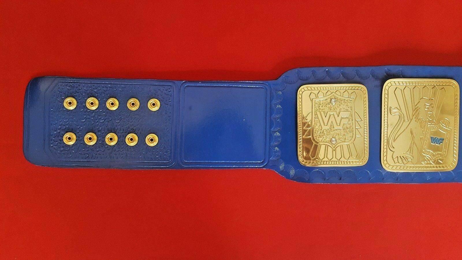 WWF BLUE BIG EAGLE Brass Championship Title Belt - Zees Belts