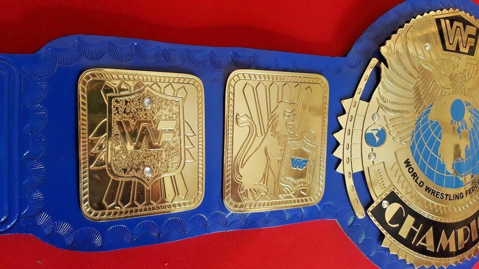 WWF BLUE BIG EAGLE Brass Championship Title Belt - Zees Belts