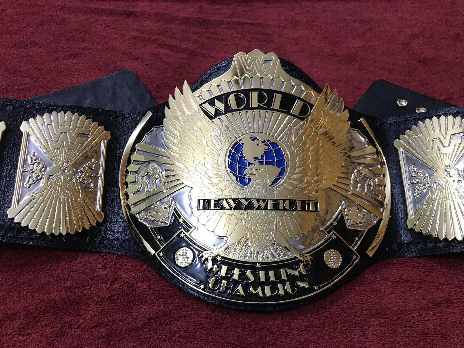 WWF WINGED EAGLE DUAL PLATED 24K GOLD Championship Title Belt - Zees Belts