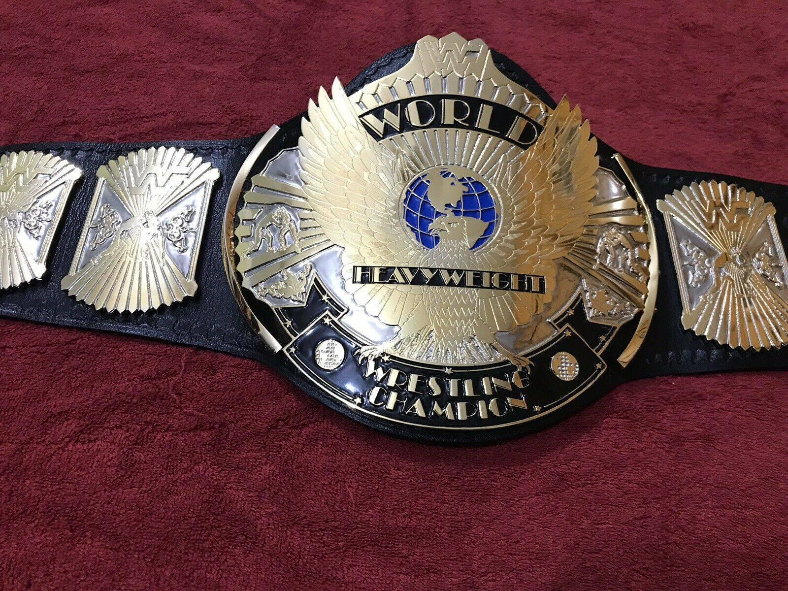WWF WINGED EAGLE DUAL PLATED 24K GOLD Championship Title Belt - Zees Belts